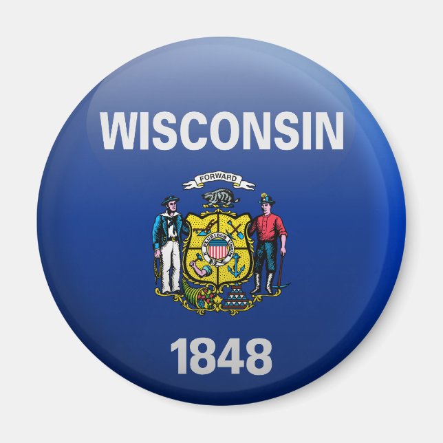 Imán Bandera de Wisconsin (Frente)