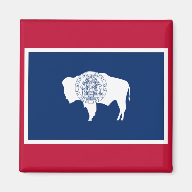 Imán Bandera de Wyoming (Frente)
