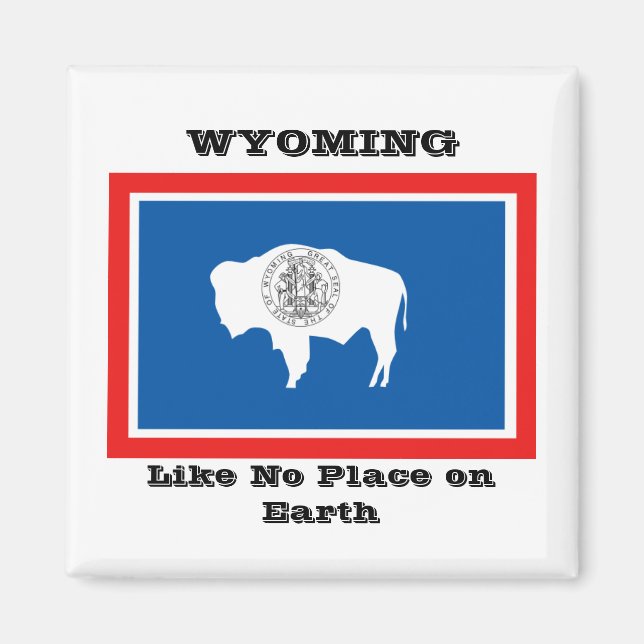 Imán Bandera de Wyoming (Frente)