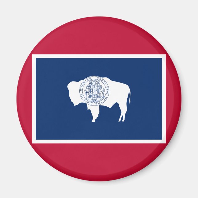 Imán Bandera de Wyoming (Frente)