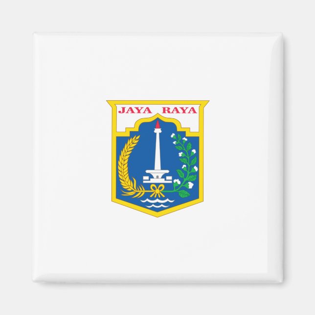 Imán Bandera de Yakarta (ciudad capital de Indonesia) (Frente)
