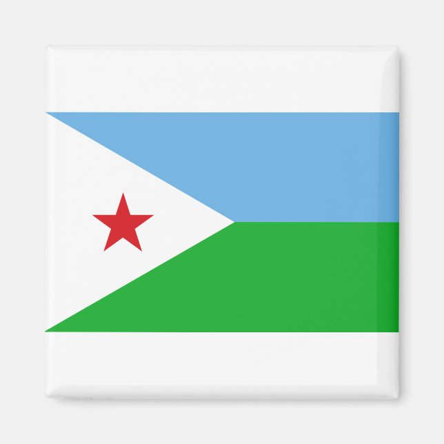 Imán Bandera de Yibuti (Frente)