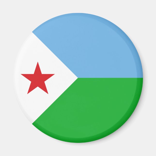 Imán Bandera de Yibuti (Frente)