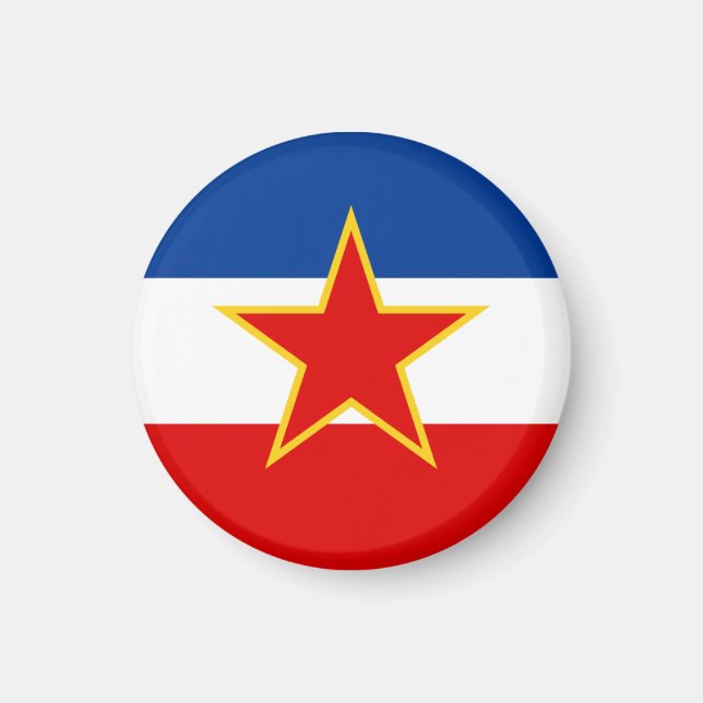 Imán Bandera de Yugoslavia (Frente)