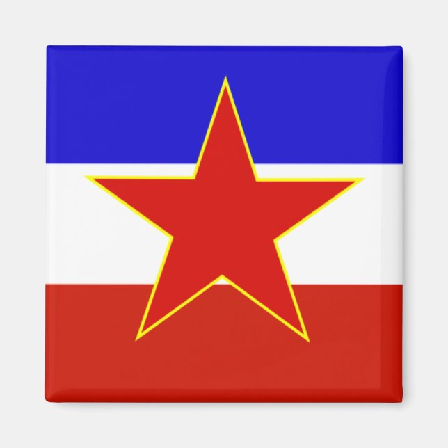 Imán Bandera de Yugoslavia (Frente)