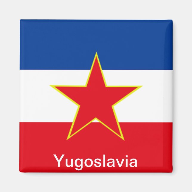 Imán Bandera de Yugoslavia (Frente)