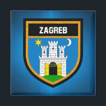 Imán Bandera de Zagreb<br><div class="desc">Bandera de Zagreb</div>