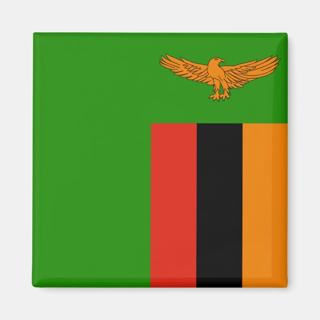Imán Bandera de Zambia (Frente)