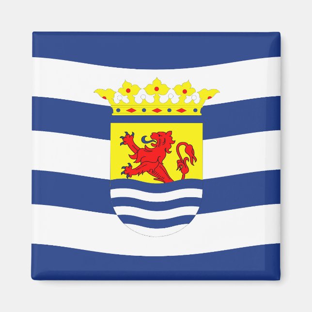 Imán Bandera de Zelanda Provincia de Países Bajos estil (Frente)