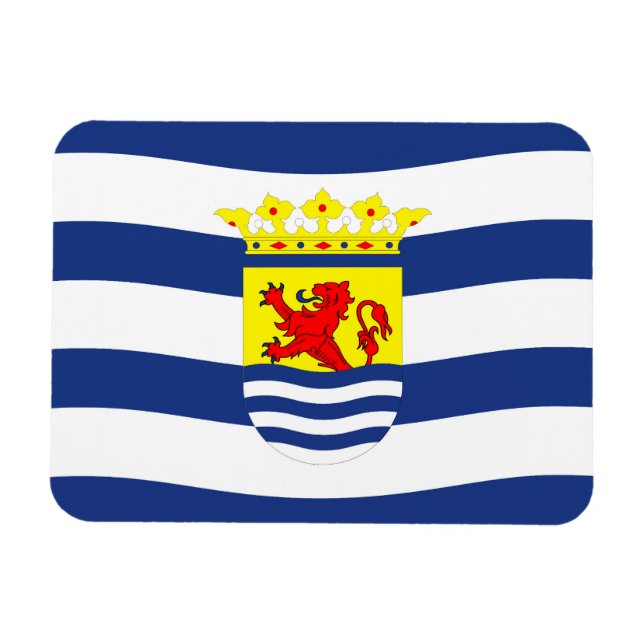 Imán Bandera de Zelanda Provincia de Países Bajos estil (Horizontal)