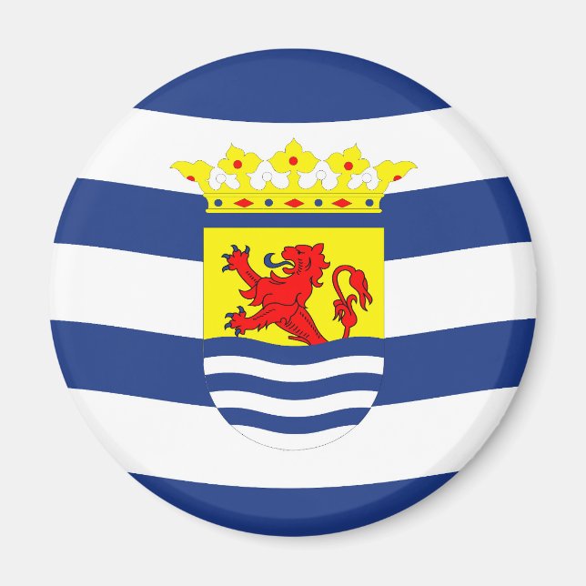 Imán Bandera de Zelanda Provincia de Países Bajos estil (Frente)