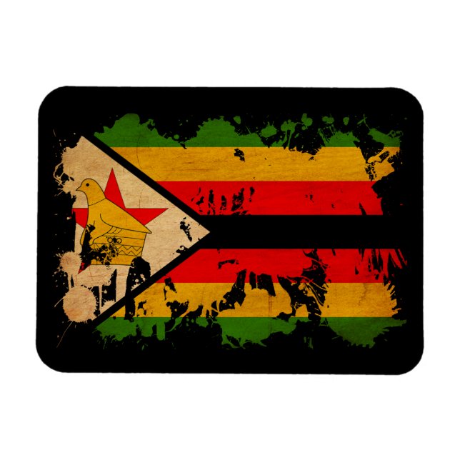 Imán Bandera de Zimbabue (Horizontal)