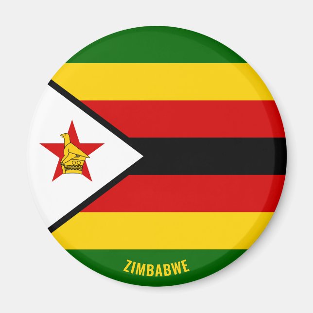 Imán Bandera de Zimbabue cautiva a patriótico (Frente)