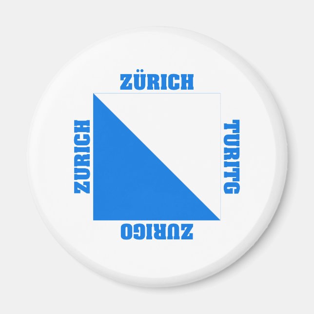 Imán Bandera de Zurich Suiza (Frente)