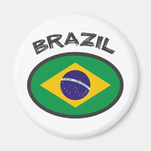 Imán ¡Bandera del Brasil - diseño fresco!