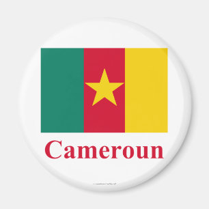 Imán Bandera del Camerún con nombre en francés