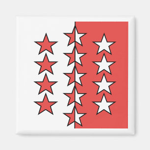 Imán Bandera del Cantón de Valais, Suiza