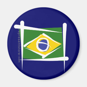 Imán Bandera del cepillo del Brasil