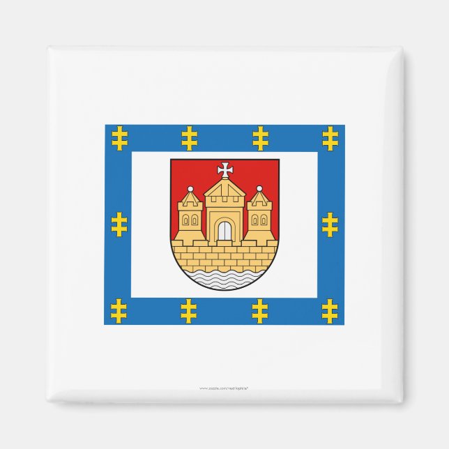 Imán Bandera del condado de Klaipeda (Frente)