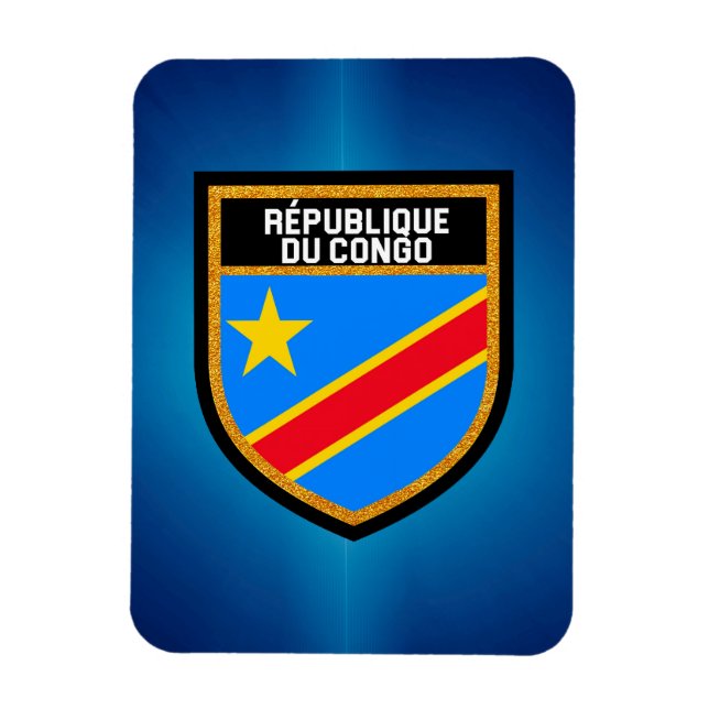 Imán Bandera del Congo (Vertical)