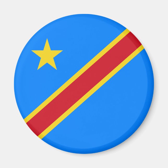 Imán Bandera del Congo Kinshasa (Frente)