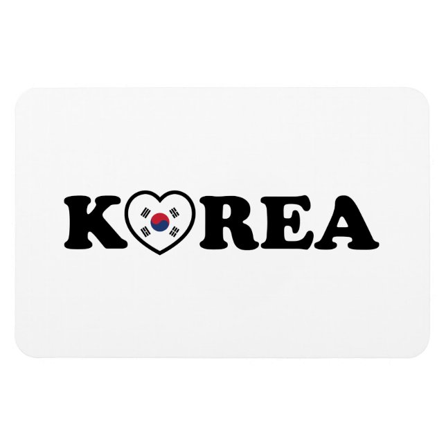 Imán Bandera del Corazón de Amor de Corea (Horizontal)