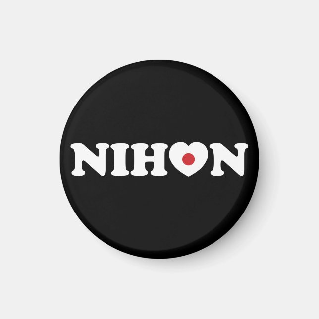 Imán Bandera del Corazón de Amor Nihon (Frente)