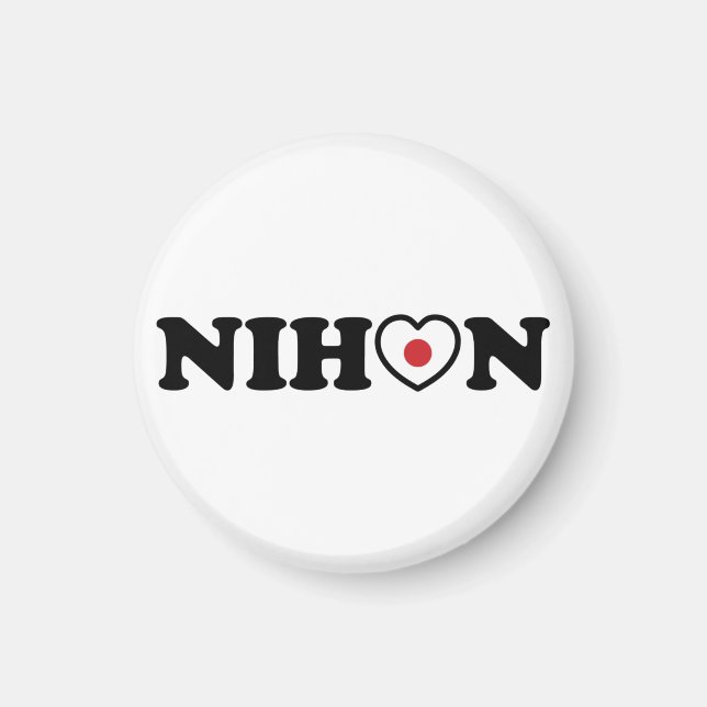 Imán Bandera del Corazón de Amor Nihon (Frente)
