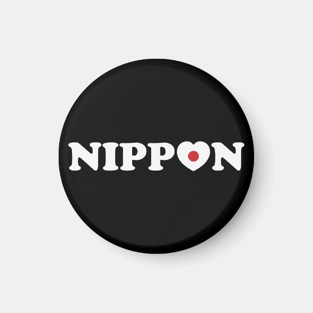 Imán Bandera del Corazón de Amor Nippon (Frente)