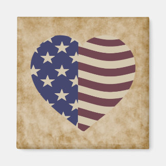 Imán bandera del corazón de Estados Unidos