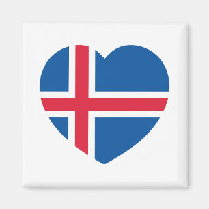 Imán Bandera del Corazón de Islandia