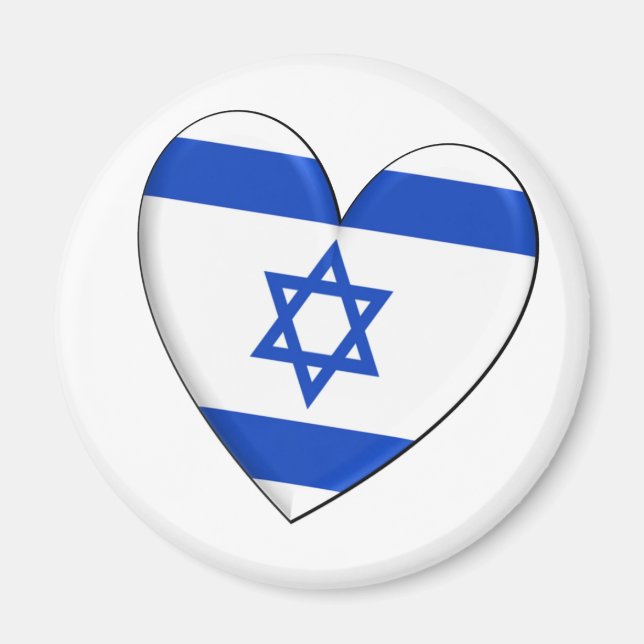 Imán Bandera del Corazón de Israel (Frente)