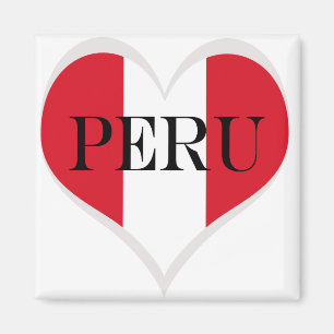 Imán Bandera del corazón de Perú Pabellón Nacional