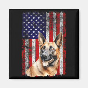 Imán Bandera del Día 4 de Julio para Amantes del Perro
