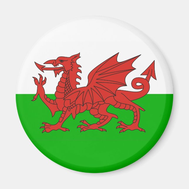 Imán bandera del dragón de los países de wales welsh br (Frente)