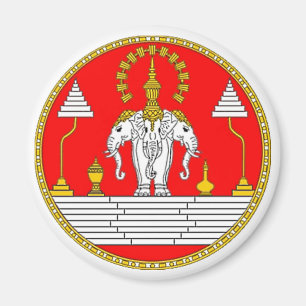 IMÁN BANDERA DEL ELEFANTE PRINCIPAL DE LAOS TRES