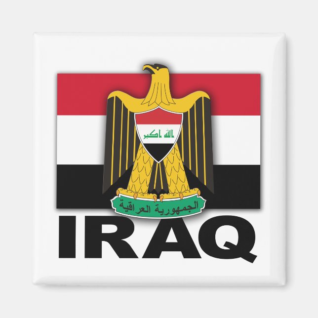 Imán Bandera del Escudo de Armas del Iraq (Frente)