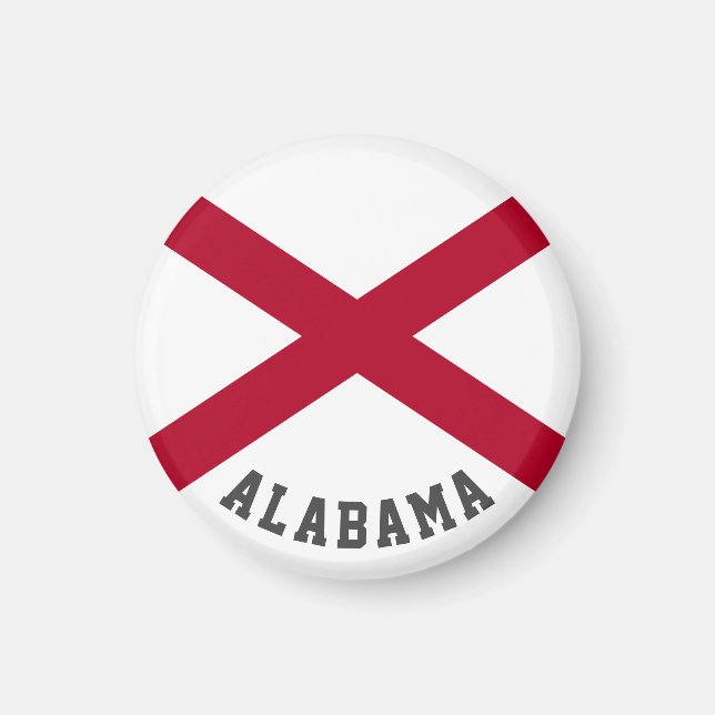 Imán Bandera del estado de Alabama (Frente)