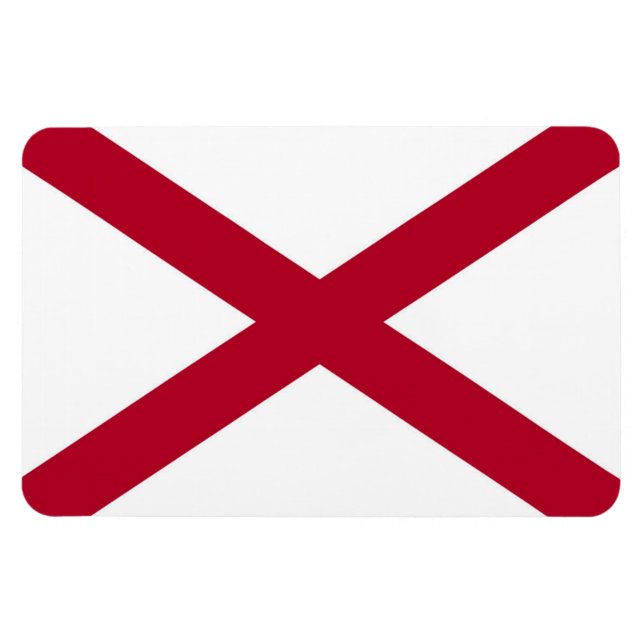 Imán Bandera del estado de Alabama (Horizontal)