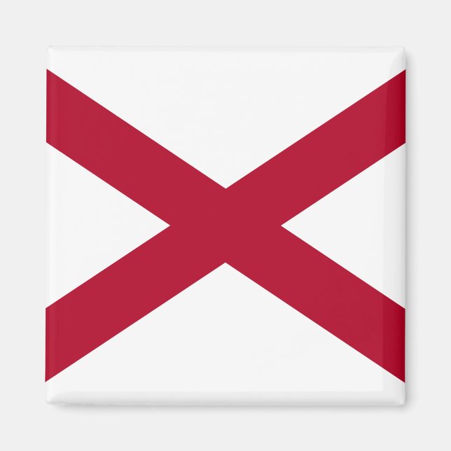 Imán Bandera del estado de Alabama (Frente)
