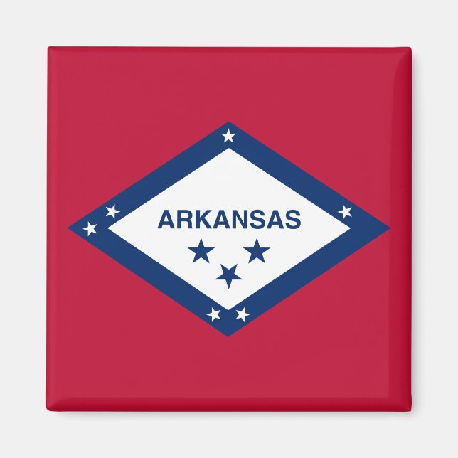 Imán Bandera del estado de Arkansas (Frente)