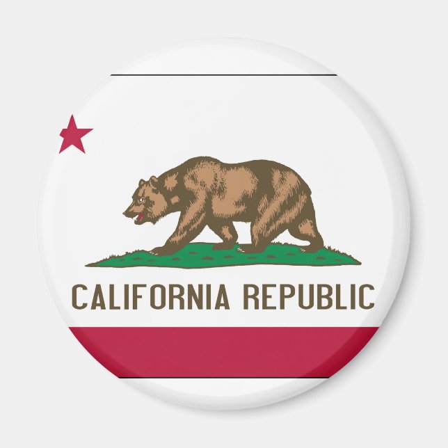 Imán Bandera del estado de California (Frente)