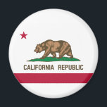Imán Bandera del estado de California<br><div class="desc">Muestra tu amor por California con este artículo adornado con la bandera Oso. Perfecto para todos los californianos y los que los apoyan.</div>
