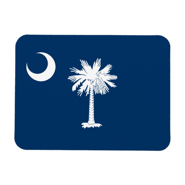 Imán Bandera del Estado de Carolina del Sur (Horizontal)