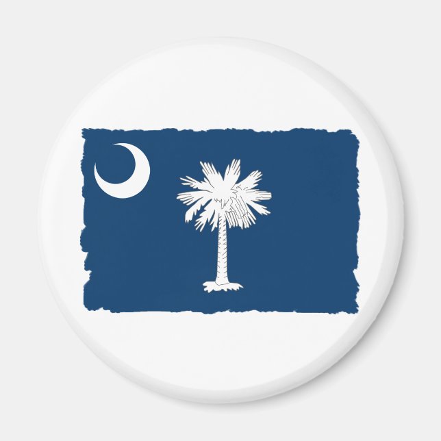 Imán Bandera del Estado de Carolina del Sur (Frente)