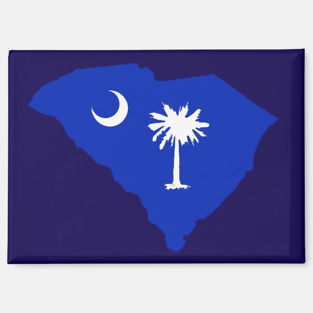 Imán Bandera del estado de Carolina del Sur (Anverso)