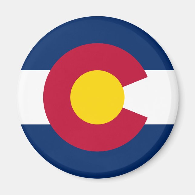 Imán Bandera del estado de Colorado (Frente)