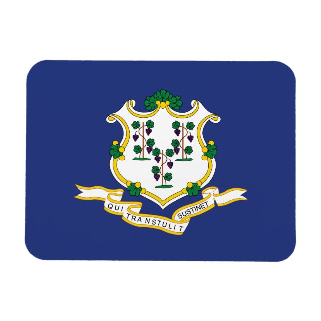 Imán Bandera del estado de Connecticut (Horizontal)