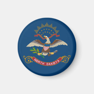 Imán Bandera del Estado de Dakota del Norte