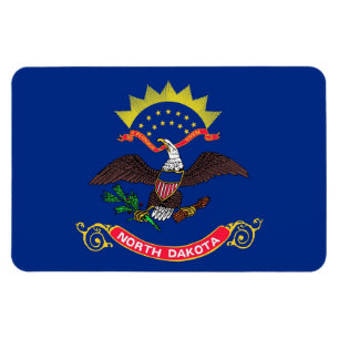 Imán Bandera del estado de Dakota del Norte
